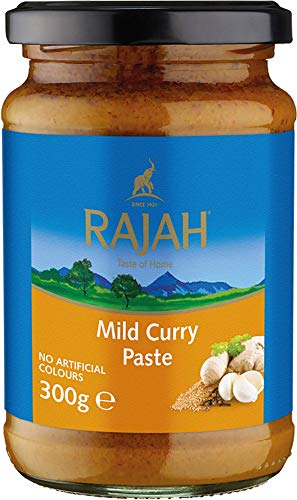 Rajah Currypaste – Milde Gewürzpaste für authentische Curry-Gerichte – Ideal zum Würzen von Fleisch, Fisch oder Gemüse – 3 x 300 g von Rajah