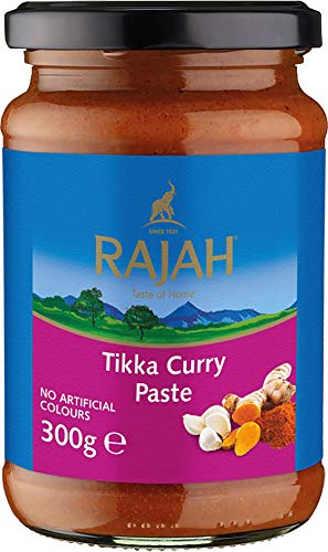 Rajah Tikka Currypaste – Scharfe Gewürzpaste angelehnt an das beliebte englische Tikka-Curry – Ideal zum Würzen von Fleisch, Fisch oder Gemüse – 3 x 300 g von Rajah