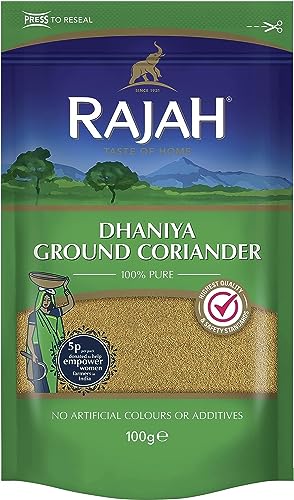 Rajah gemahlener Koriander – Korianderpulver zum Würzen und Kochen – 1 x 100 g von Rajah