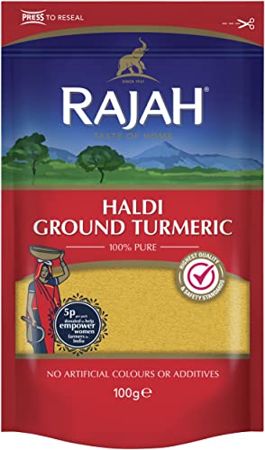 Rajah gemahlener Kurkuma – Kurkumapulver zum Würzen und Kochen – 1 x 100 g | 100g (1er Pack) von Rajah