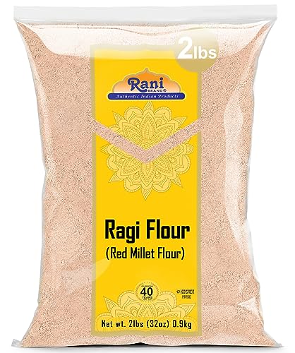 Rani Raggi Mehl (Fingerhirse) 2 Pfund (32 Unzen) Bulk ~ Ganz Nnatürlich | Vegan | Glutenfreundlich | OHNE GVO | Indischer Ursprung von Rani Brand Authentic Indian Products