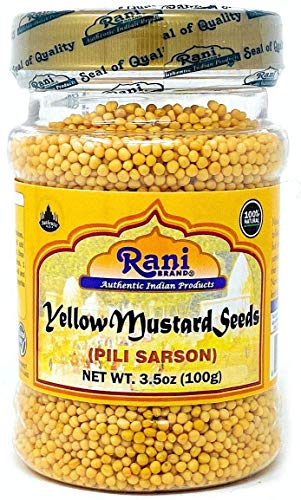 Rani Yellow Senfkörner Ganzes Gewürz 100 g (3,5 oz) ~ All Natural | Vegan | Glutenfreundlich | NICHT GVO | Indischer Ursprung von Rani Brand Authentic Indian Products