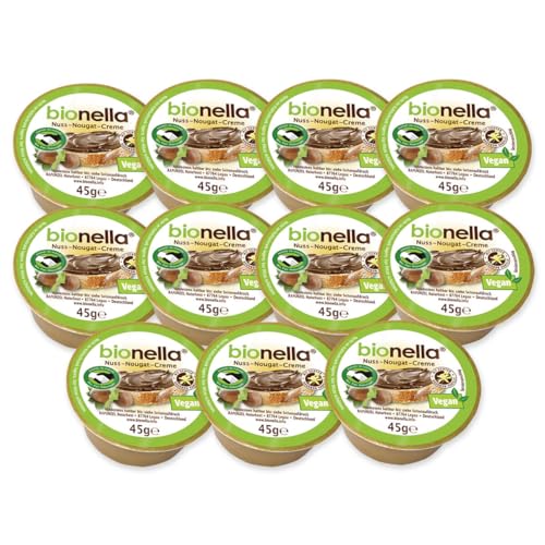 Bionella - Nuss-Nougat-Creme vegan HIH - 45 g - 11er Pack von Rapunzel Naturkost