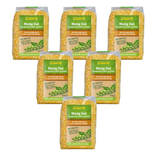 Rapunzel - Mung Dal Mungbohnen halb geschält - 0,5 kg - 6er Pack von Zeelec