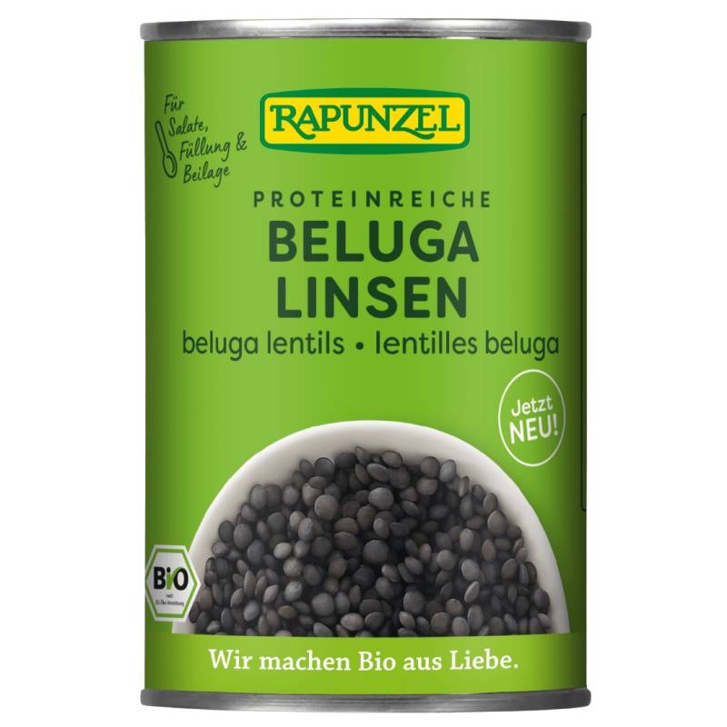 Bio Beluga Linsen in der Dose von Rapunzel