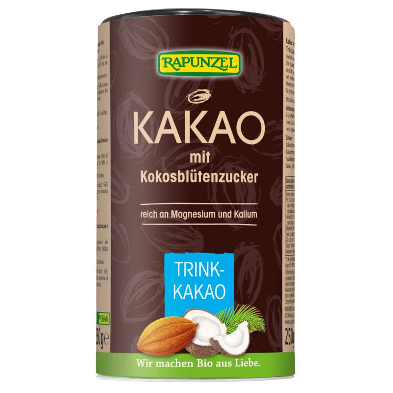 Bio Kakao mit Kokosblütenzucker von Rapunzel