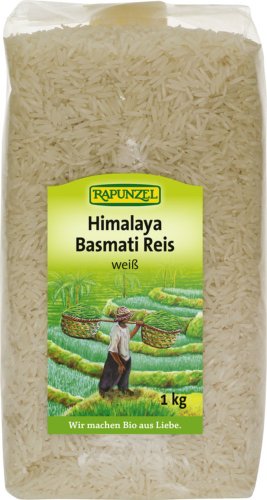 Himalaya Basmati Reis weiß, Bio, 1 kg von Rapunzel