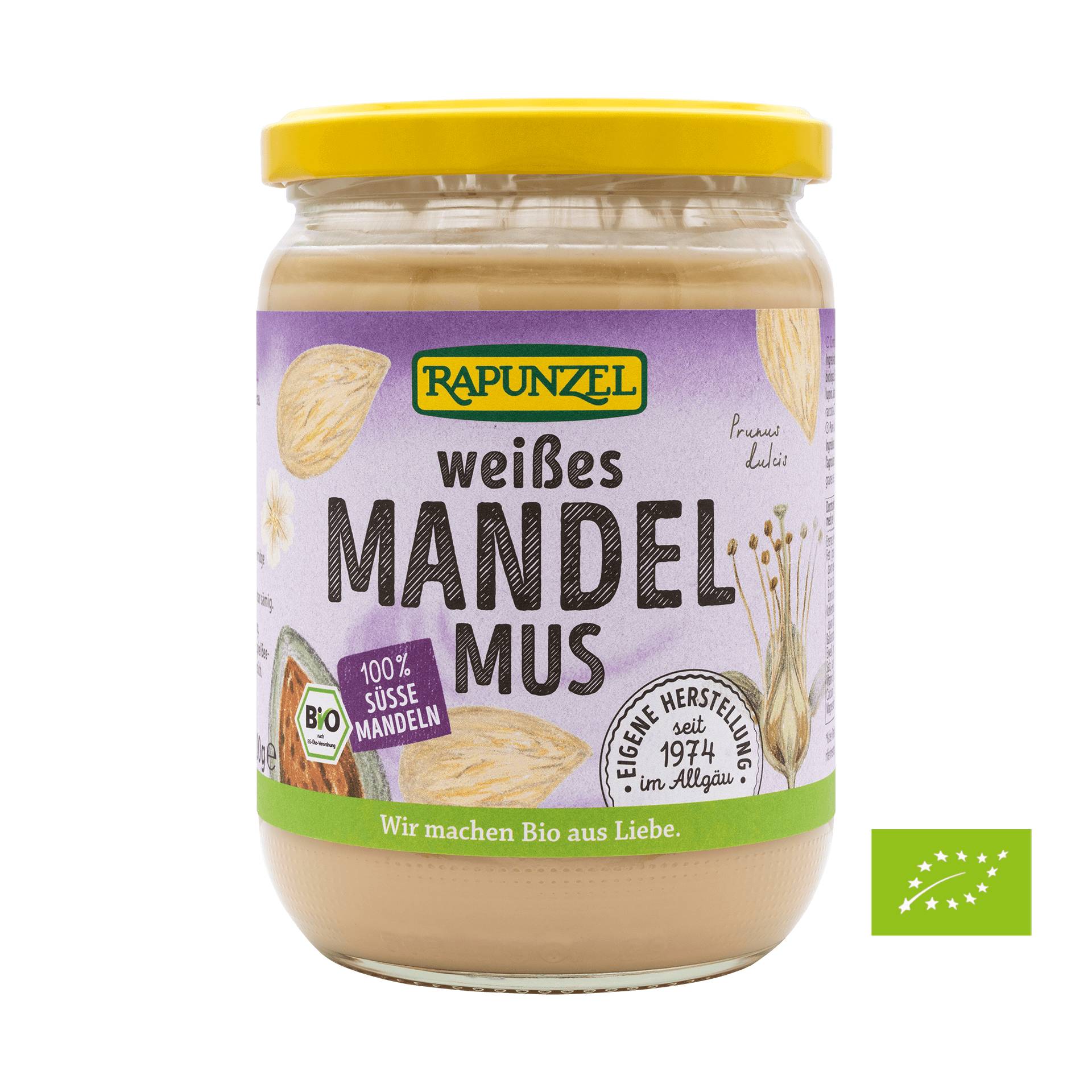 Mandelmus weiß 500 g - Aus 100 % süßen Kalifornischen Mandeln - vegan - Rapunzel von Rapunzel