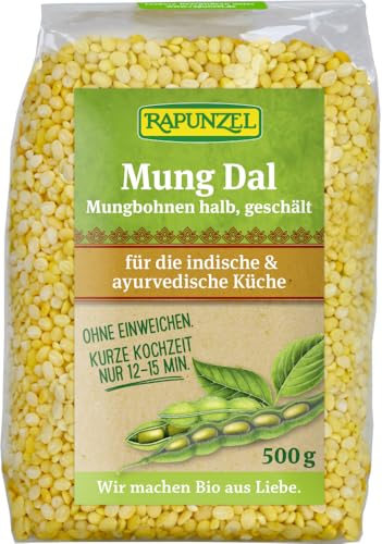 Mung Dal, Mungbohnen halb, geschält 6 x 500 gr von Rapunzel