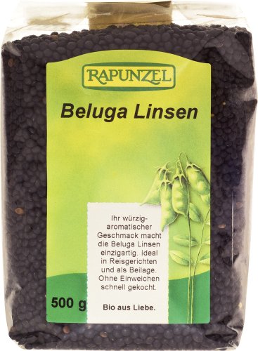 Rapunzel Beluga Linsen schwarz, klein, 6er Pack (6 x 500 g) - Bio von Rapunzel