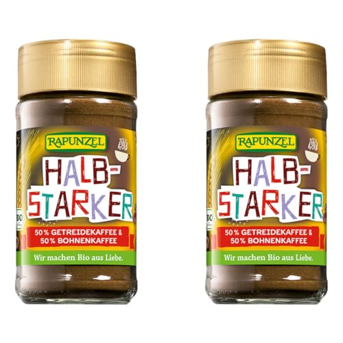 Rapunzel Bio Halbstarker Instant 50% Getreidekaffee & 50% Boh (2 x 100 gr) von Rapunzel