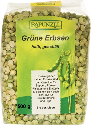 Erbsen grün, halb, geschält von Rapunzel