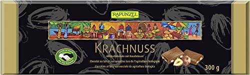 Rapunzel Bio Krachnuss Milchschokolade mit Haselnüssen 300g H (2 x 300 gr) von Rapunzel