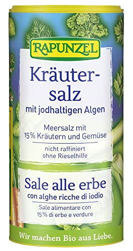 Rapunzel Bio Kräutersalz jodiert mit 15% Kräutern und Gemüse (1 x 125 gr) von Rapunzel