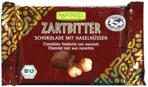 Rapunzel Bio Schokolade mit Haselnüssen, zartbitter, 100 g von Rapunzel