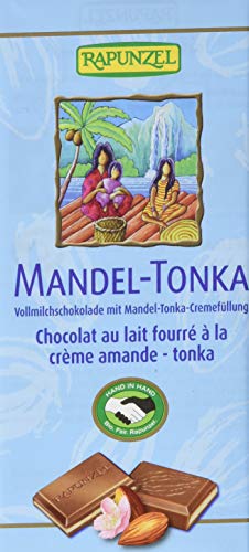 Rapunzel Bio Vollmilchschokolade, Mandel-Tonka-Cremefüllung, 100 g von Rapunzel