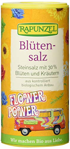 Rapunzel Blütensalz 'Flower Power', Steinsalz mit 30% Blüten und Kräutern, 6er Pack (6 x 90 g) von Rapunzel