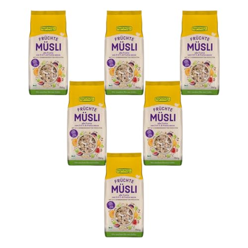 Rapunzel Früchte Müsli, 6er Pack (6x 750 g) - Bio von Rapunzel