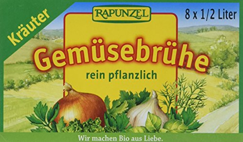 Rapunzel Gemüse-Brühwürfel mit Kräutern, mit Bio-Hefe, 8 Stück, 8 x 0,5l von Rapunzel