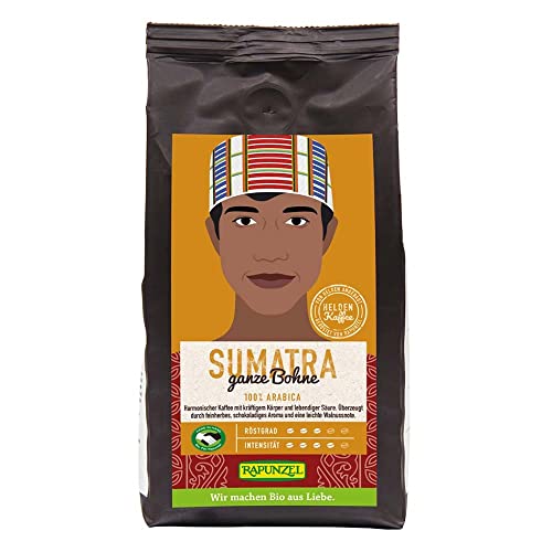 Heldenkaffee Sumatra, ganze Bohne HIH 1 x 250 gr von Rapunzel