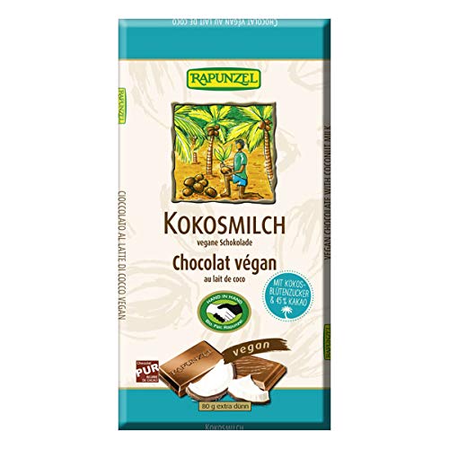 Rapunzel Kokosmilch Schokolade HIH, 12er Pack (12 x 80 g) von Rapunzel