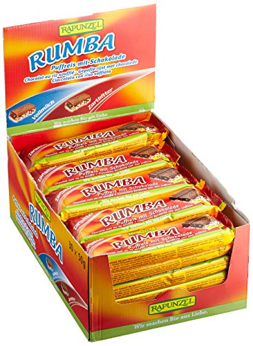 Rapunzel Rumba Puffreisriegel Zartbitter, 30er Pack (30 x 50 g) von Rapunzel