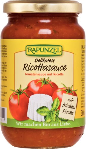 Rapunzel Tomatensauce Ricotta Delikatess, 1er Pack (1 x 360 g) - Bio von Rapunzel