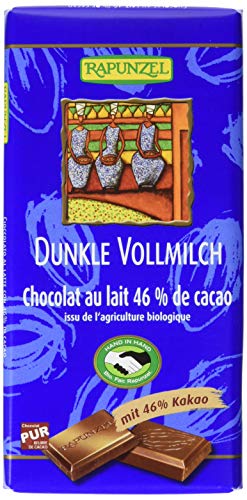 Rapunzel Vollmilch Schokolade Dunkel 46% HIH, 2er Pack (2 x 100 g) - Bio von Rapunzel