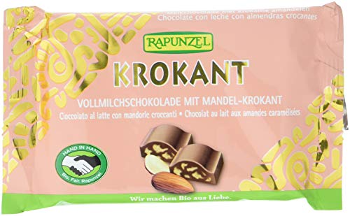 Rapunzel Vollmilch Schokolade mit Mandelkrokant HIH, 100 g von Rapunzel