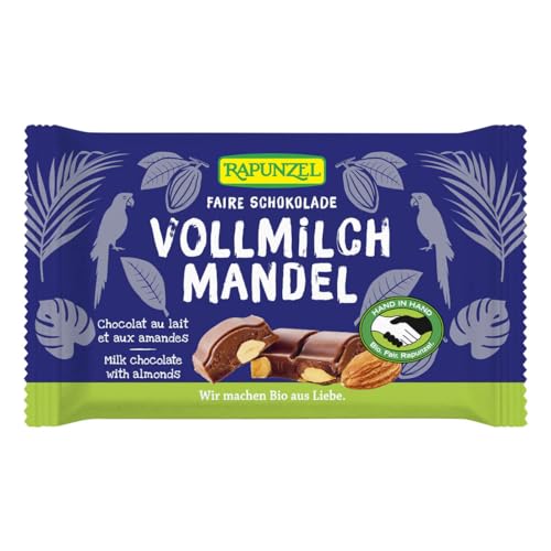 Rapunzel Vollmilch Schokolade mit ganzen Mandeln HIH (1 x 100 g) - Bio von Rapunzel