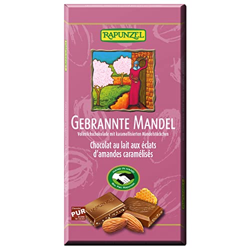 Rapunzel Vollmilchschokolade mit gebrannten Mandeln (100 g) - Bio von Rapunzel