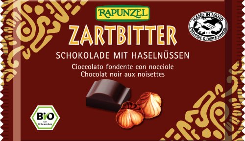 Rapunzel Zartbitter Schokolade 60% mit ganzen Nüssen HIH, 100 g von Rapunzel