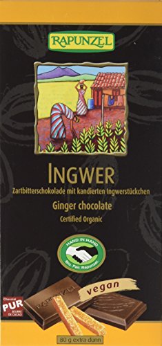 Rapunzel Zartbitter Schokolade Ingwer 55% HIH Bio,80 g von Rapunzel