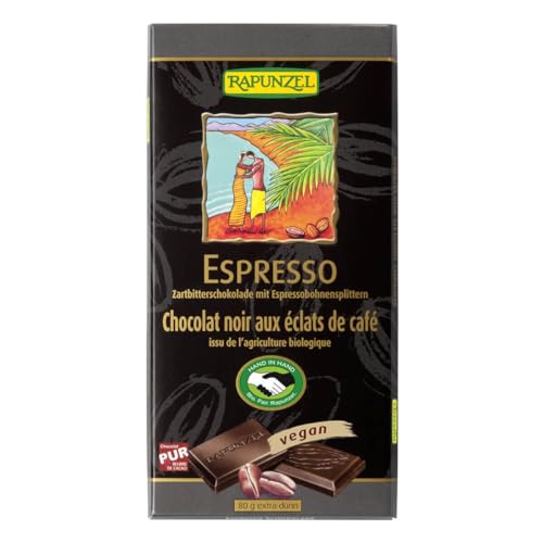 Rapunzel Zartbitterschokolade mit Espresso-Splittern 55% HI (1 x 80 g) - Bio von Rapunzel