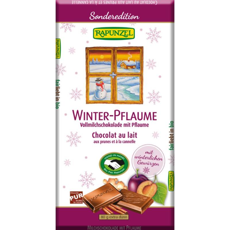 Vollmilch Schokolade mit Pflaumen von Rapunzel