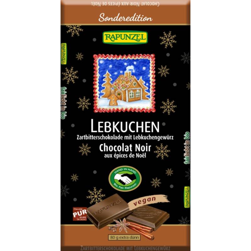 Zartbitterschokolade mit Lebkuchengewürz von Rapunzel