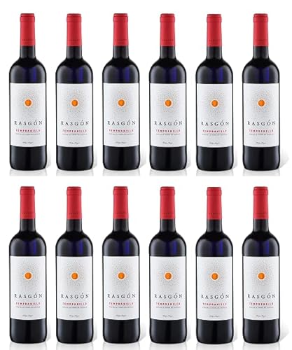 12x 0,75l - 2023er - Rasgón - Tempranillo - Vino de la Tierra de Castilla - Spanien - Rotwein halbtrocken von Rasgón