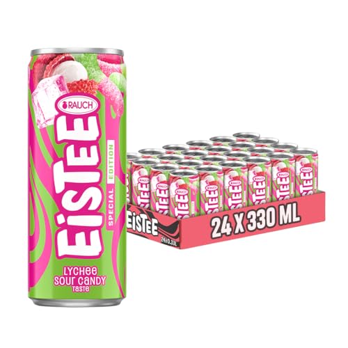 Rauch Eistee Crazy Flavours | Lychee Sour Candy | streng limitiert | verrückte Geschmackssorten | Frucht & Candy | 24x 0,33l Dose von Rauch Eis Tee