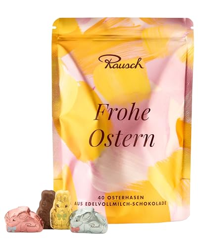 Rausch Hasenfiguren im Beutel (400 g / 40 Stück) – Mini Schokolade Osterhasen aus Edelvollmilch-Schokolade mit min. 39% Kakaogehalt – Ostergeschenk Schokolade von Rausch