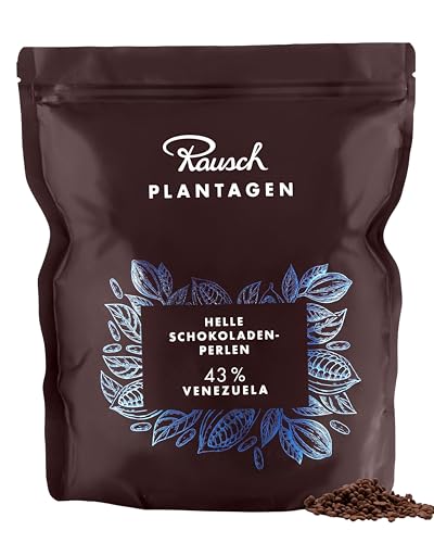 Rausch Trinkschokolade Kuvertüre 2 kg – Vollmilch-Kakao Venezuela 43% – Beutel gefüllt mit Edelkakao-Perlen – Heiße Schokolade & Kuvertüre für zu Hause von Rausch