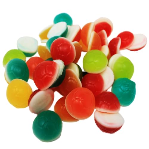 Fruchtgummi Fußbälle mit Fruchtgeschmack und Schaumzuckerboden 1000g von Ravazzi Gummy