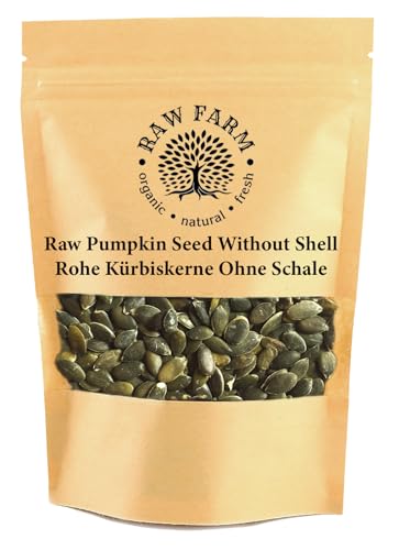 1 kg Kürbiskerne, (Samen ohne Schale gewachsen), Steirische Sorte, Glutenfrei, Sojafrei, Herkunft EU von Raw Farm Organic Natural Fresh