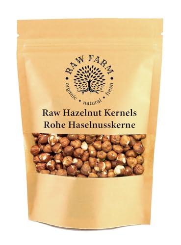 1 kg Rohe Haselnusskerne, Ganze Nüsse, Glutenfrei, Sojafrei von Raw Farm Organic Natural Fresh