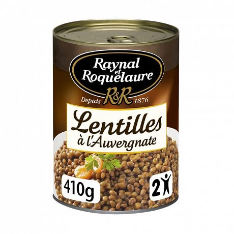 Raynal & Roquelaure - Gekochte Linsen zu Auvergne 410G - Packung mit 5 von Raynal & Roquelaure