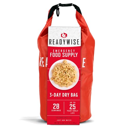 ReadyWise, 28 Servings, Breakfast, Lunch & Dinner, Grab & Go Dry-Bag, Freeze Dried, 25 Years Shelf Life, Emergency Food, 3 Days For 1 Person von ReadyWise