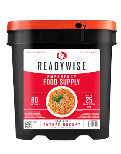 ReadyWise, 60 Servings, Lunch & Dinner, 13 Different Recipies, Grab & Go, Freeze Dried, 25 Years Shelf Life, Emergency Food, 7 Days Food For 1 Person von ReadyWise