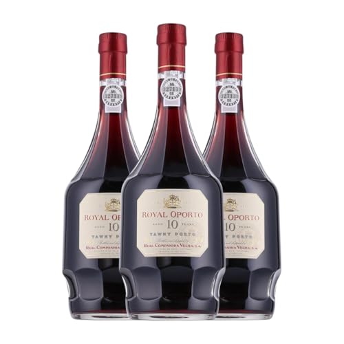 Royal Oporto Tawny Porto 10 Jahre 75 cl Verstärkter Wein (Karton mit 3 Flaschen von 75 cl) von Real Companhia Velha