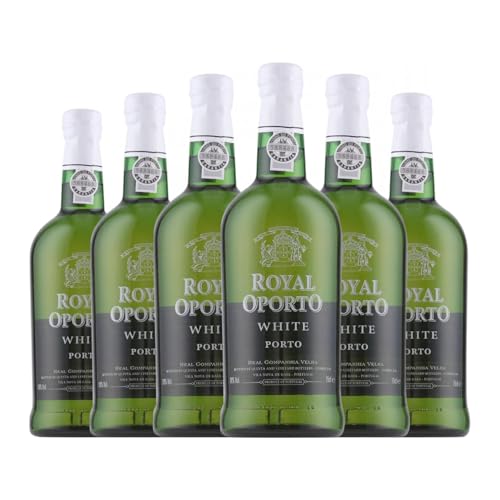 Royal Oporto White Porto 75 cl Verstärkter Wein (Karton mit 6 Flaschen von 75 cl) von Real Companhia Velha