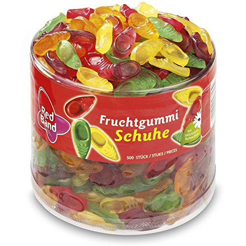 Red Band Fruchtgummi Schuhe 1, 25 kg Dose – 6er Pack | Fruchtgummi von Red Band