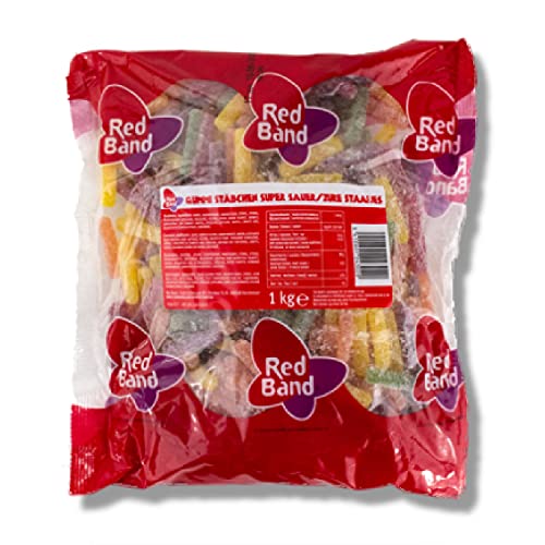 Red Band Gummi Stäbchen super sauer Beutel 1kg von Red Band